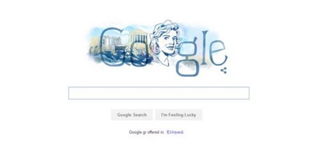 Αφιερωμένο στη Μελίνα Μερκούρη το doodle της Google!95η επέτειο από τη γέννηση της
