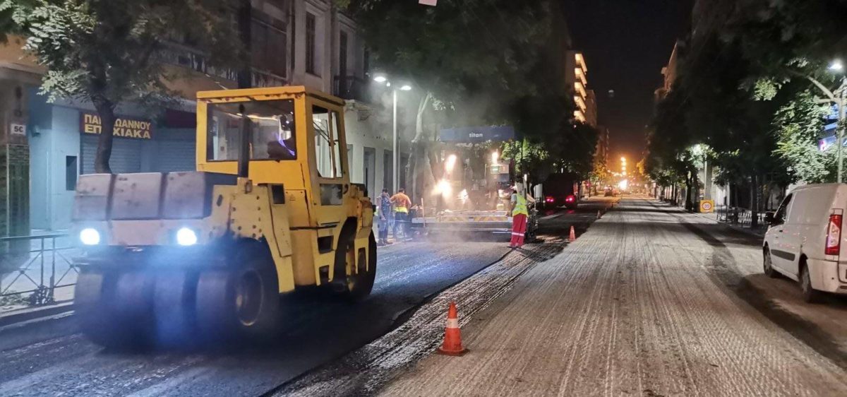 Εργασίες ασφαλτοστρώσεων σε κεντρικούς δρόμους του Δήμου Αθηναίων από την Περιφέρεια Αττικής
