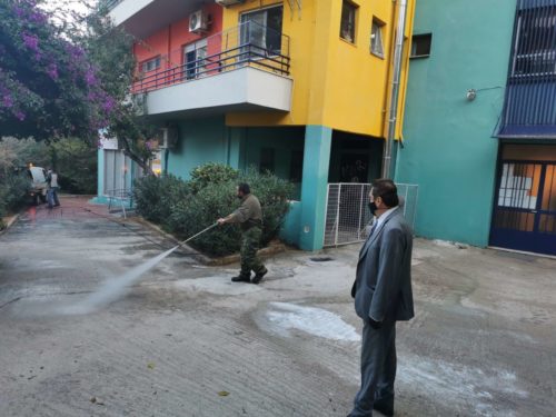 Δήμος Ζωγράφου : Καθαρισμός και απολύμανση στα σχολεία της Κρίνων και στο Κλειστό Γυμναστήριο της Ωρίωνος