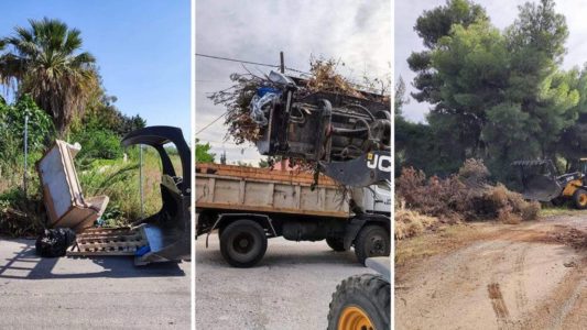 Συνεχίζονται οι εργασίες αποψίλωσης σε περιοχές του  Δήμου Μαραθώνος