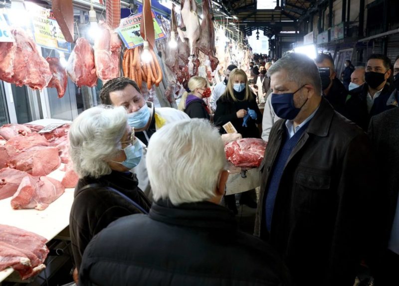 Επίσκεψη του Περιφερειάρχη Αττικής Γ. Πατούλη στη Βαρβάκειο Αγορά