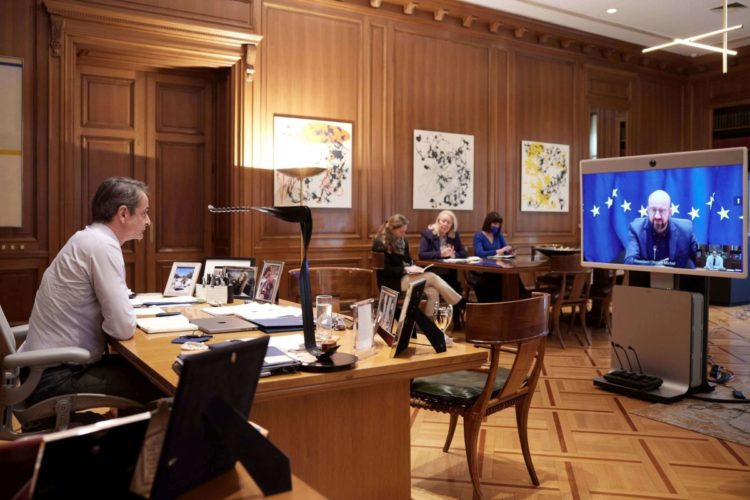 Συμμετοχή του Κυριάκου Μητσοτάκη σε τηλεδιάσκεψη υπό τον Πρόεδρο του Ευρωπαϊκού Συμβουλίου Charles Michel