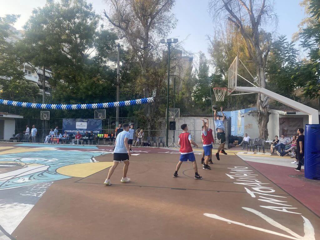 Ο Δήμος Ζωγράφου εγκαινίασε γήπεδο μπάσκετ