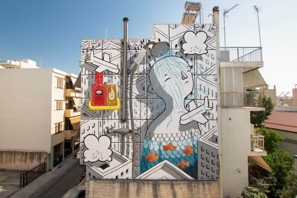 Ολοκληρώθηκε η τοιχογραφία του φημισμένου καλλιτέχνη Millo στον Βύρωνα, προς τιμή του Ίταλο Καλβίνο